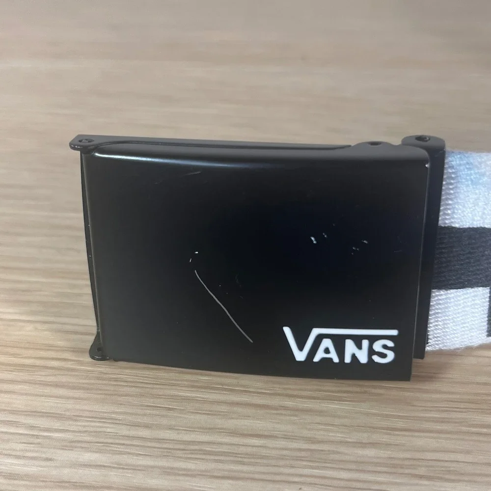 Vans Checkerboard Web Belt Black White One Size Skater Streetwear Accessory